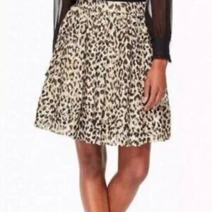 Kate Spade Leopard Print Dot Skirt Size 2